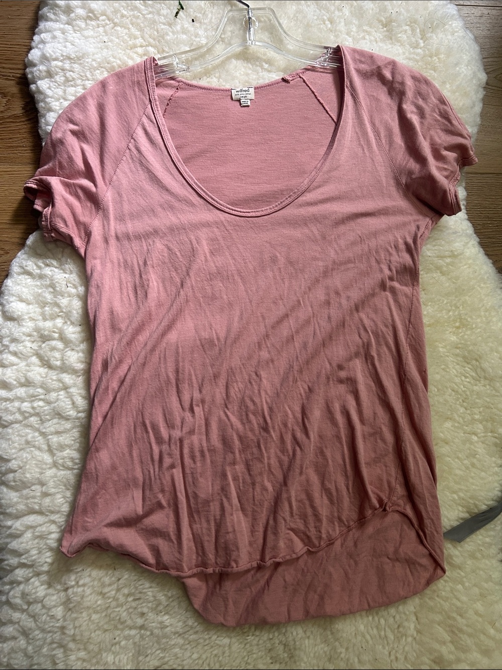17”-19” Ptp Small Wilfred Dusty Rose Scoop Neck Tee
